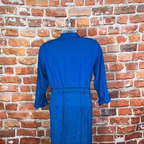 Vintage one piece dress romper blue size 12 - Picture 8 of 16